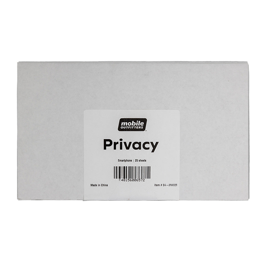 Mobile Outftters RapidCut Sheet | Smartphone | Privacy | 25 Sheets Per Box