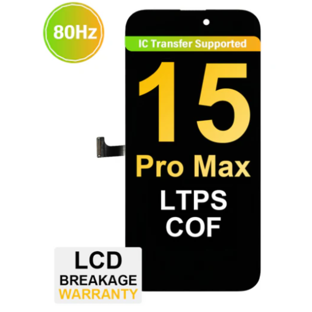LTPS InCell LCD Assembly-iPhone 15 Pro Max-Black-80 Hz