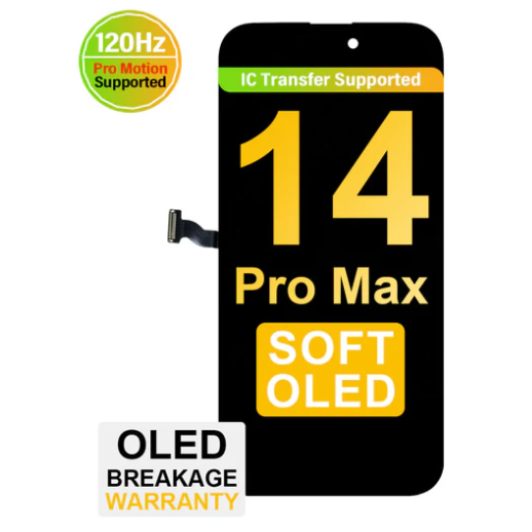Soft OLED Assembly-iPhone 14 Pro Max-Black-120 Hz